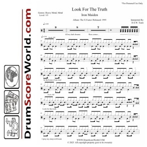 Iron Maiden – Look For The Truth - Drum Sheet